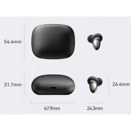 Vention Auriculares Tiny T13 ANC Negro Bluetooth Inalámbricos